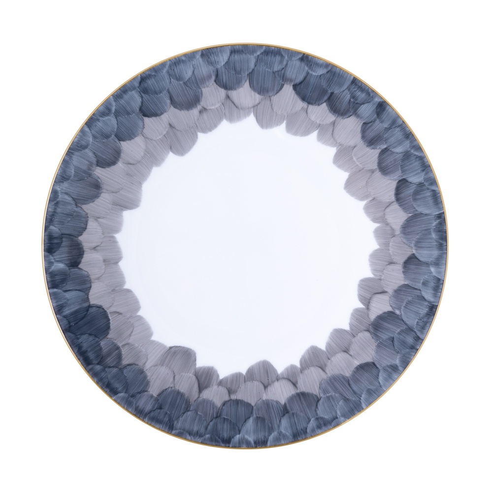 Presentation Plate Coupe Cercle D'Écailles
Dia30.5 Cm H. 2.5 Cm V. 1.0 G