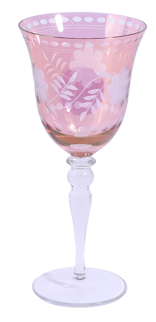 Glass Cut Luster Red Water Gobelt