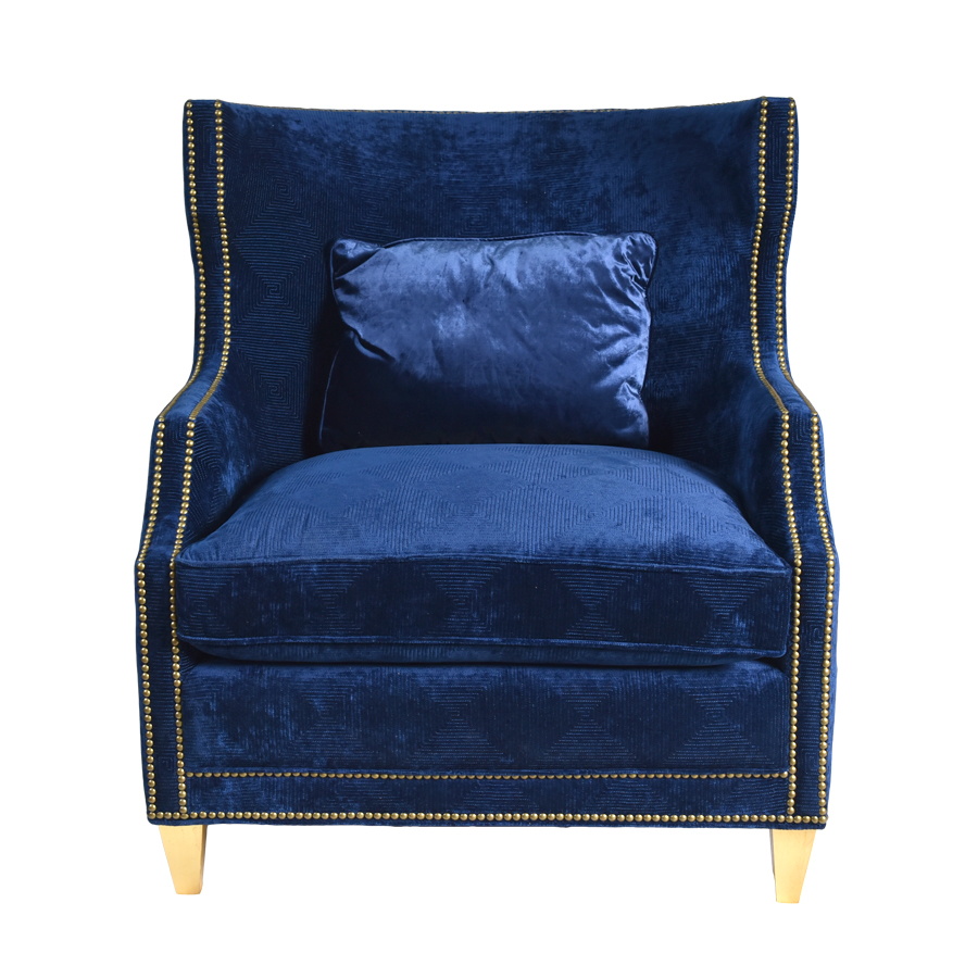 Arm Chair With  Fabric Dedar Squared