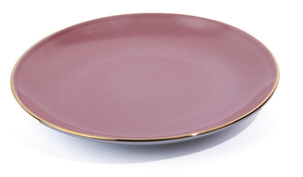 Plate Coupe Malachite Passion Gold