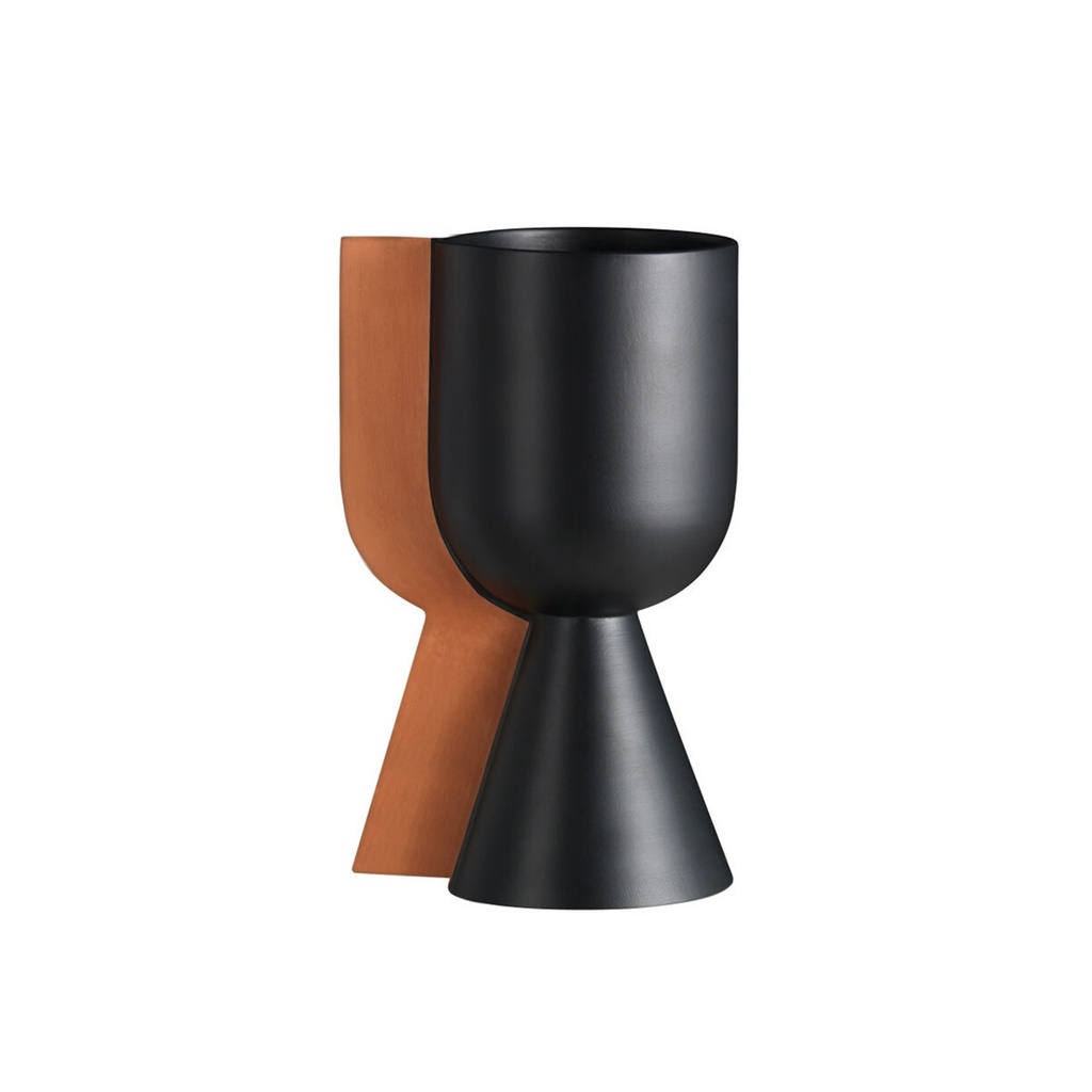 Vaso Segrande Mm Matte Black,Gold
