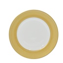 Dinner Plate Dip Bamboo Gold White