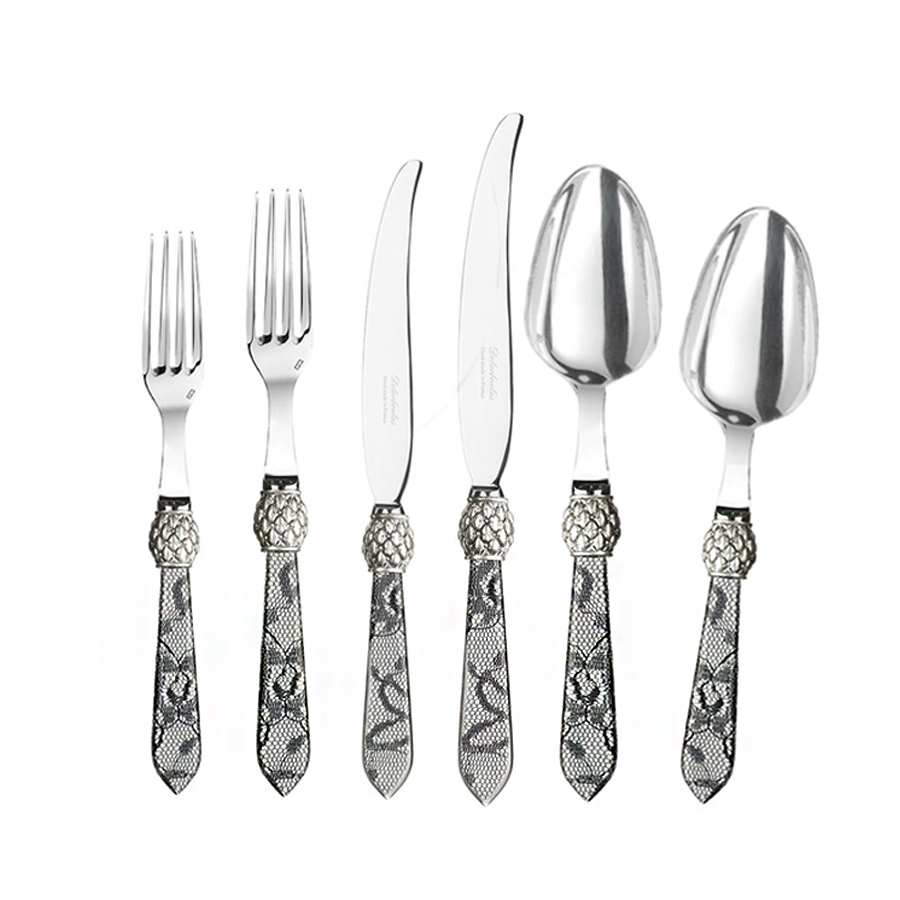 S/6 Ananas Silverlace Place Setting