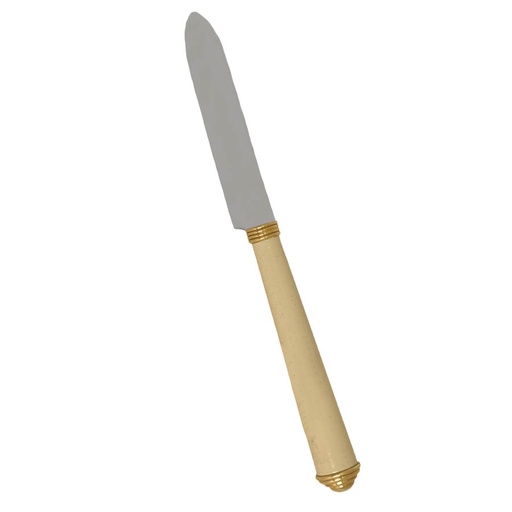 [101003198] Autre Pbeige/Or Couteau Table (Knife) (Brown,25cm, Lacquered)