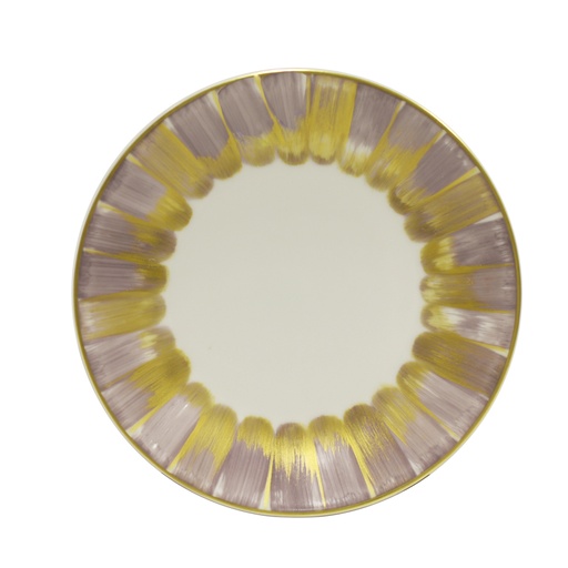 [1010011166] Bread Plate Jersey  Bpj Panache Assorted (Green/Gold,DIA35CM, Porcelain)