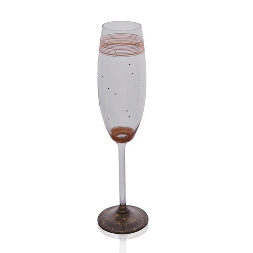 [101002060] Champagne Glass/Bohemia Silver (Green,6.5x25H CM, Glass)