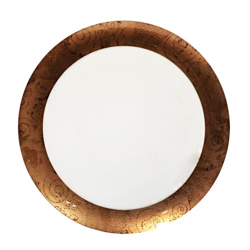 [101001045] Charger Gold Plate (Green/Gold,DIA35CM, Porcelain)