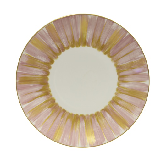[1010011167] Dinner Plate Jersey  Dipj Panache Gold White (Gold Trim,DIA 23 CM, Porcelain)