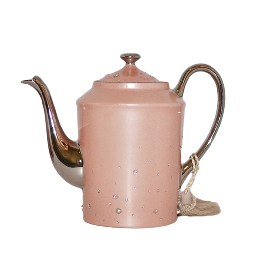 [107011067] Empire Teacoffee Pot Glamour Swarovski Crys&Pearls (Gold/Rouge,25x25cm, Ceramic)