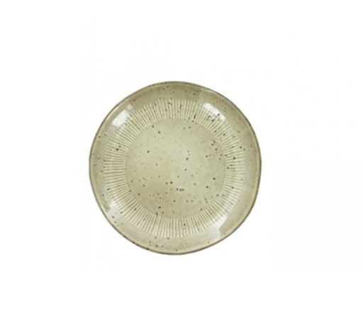 [1010010023] Enzo Breakfast Plate Sand (Gold Trim,DIA 29 CM, Porcelain)