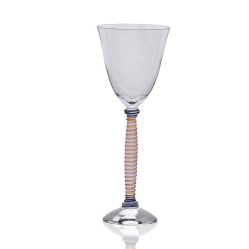 [101002166] F Water Glass Org/Grey S/2 (Clear,9x9x24H cm, Glass)