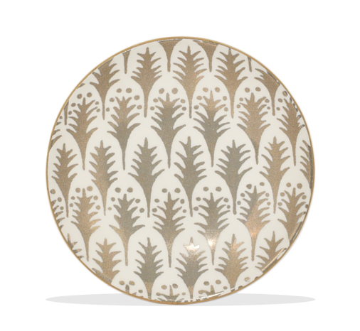 [1010011186] Fortuny Piumette Canape Plates (White,14x19x40 H CM, Porcelain)