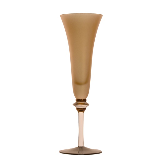 [101002061] Glass Sienna Champagne With Gold And Black (Clear,9x23.5H CM, Glass)