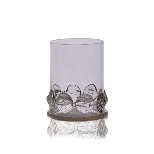 [101002360] Glass Smoke (Gold,9x21H CM, Glass)