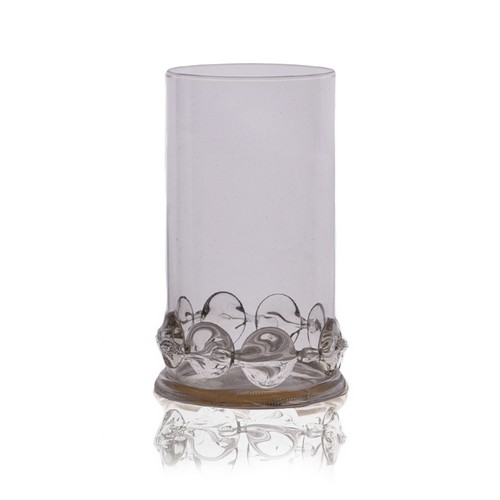 [101002361] Glass Smoke (Clear/Steel,8x8x19H CM, Glass/Metal)