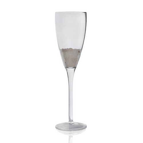 [101002016] Glass Sparkling Wine Flute Glass (Clear, 11x21H CM, Crystal)