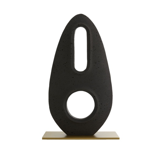 [107004292] Kelso Sculpture (Cream,8x36x60 H CM, Bronze-Patina/Brass)
