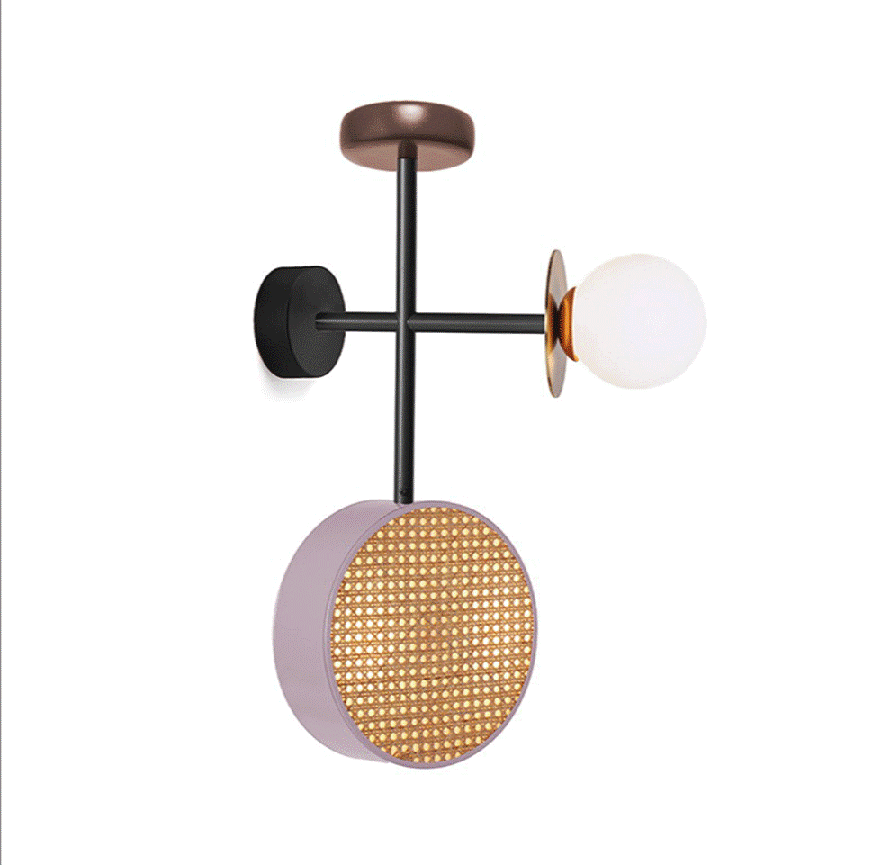 [207003126] Monaco Wall Lamp (White/Gold,DIA150xH80, Metal)