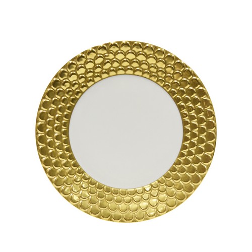 [101001212] Plate Dessert Plate Aegean 24Kt Gold (Gold/Rouge,25x25cm, Ceramic)