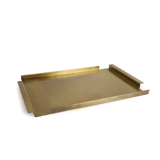 [102004340] Ras Serving Tray Small Brass (Black/Gold,DIA13x39, Nickel)
