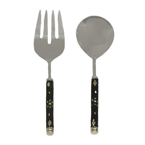 [103001006] S/2 Grd Servizio Diamont Acclaio (Black/Steel,24 CM, Leather/Metal)