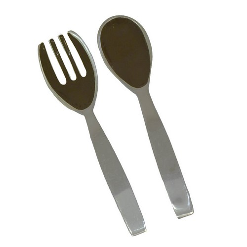 [103001043] S/2 Soho Salad Servers Chocolate (Black,Ebony/Stainless Steel)