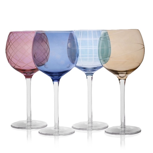 [101002171] S/4 Melrose (Clear/Gold,9x9x24H cm, Glass/Metal)