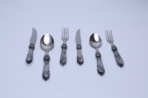 [101003016] S/6 Ananas Silverlace Place Setting (Silver,)