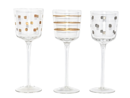 [101002380] S/6 Omega  Wines (Clear, 11x21H CM, Crystal)