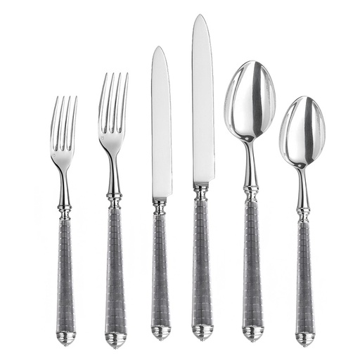 [101003002] S/6 Quadrille Place Settings (Cutleries) (Gold/Steel,23.5cm, Metal)