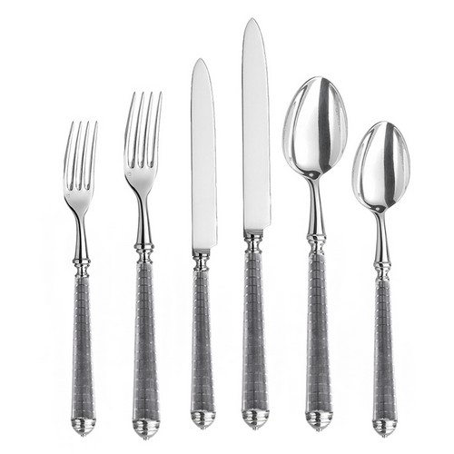 [101003002] S/6 Quadrille Place Settings (Cutleries) (Silver,)