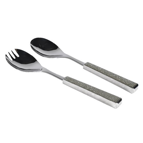 [103001020] Salad Set Asalad (Silver,28x5.5 CM, Stainless Steel)