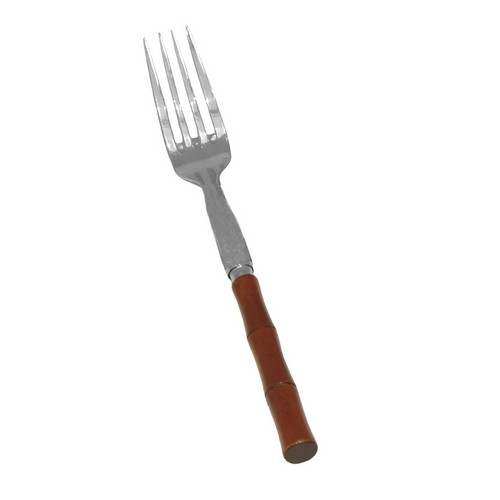 [103001088] Serving Fork Couleur Borneo Rouge (Black,)