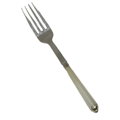 [103002024] Serving Fork Couleur Poudre Perle (Red/Steel,24 CM, Wood/Metal)