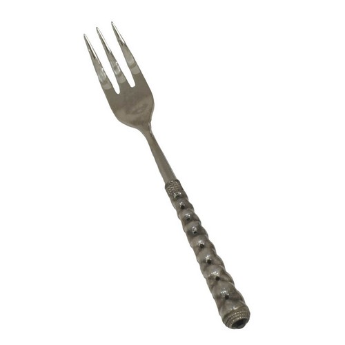 [103001076] Serving Fork Jet Black Crystals (Silver,31x8, Stainless Steel)