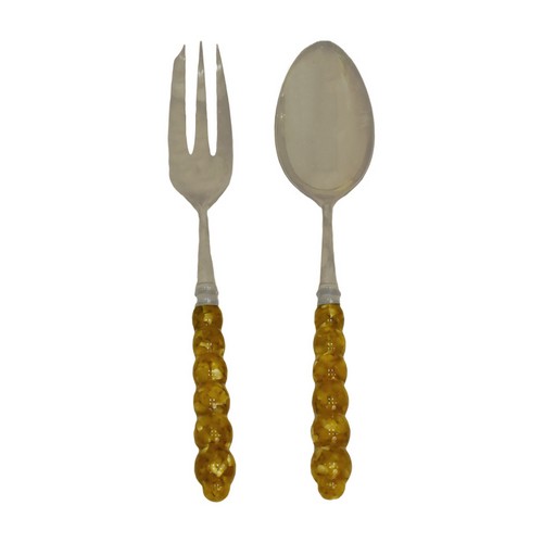 [103002026] Serving Fork Marlyse Pijace Silver (Gold/Steel,23.5cm, Metal)