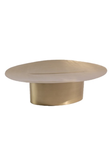 [101008136] Tellina Copia Alzata (Black/Gold,W40.005xD40.005xH32.385, Polished Brass)
