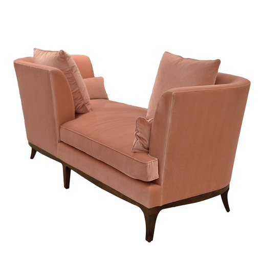 [206004022] Tete A Tete Bench (Orange,95x90x80H.cm, Upholstered)