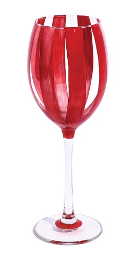 [101002213] Wht Wine Jungl Red Vert Stripe