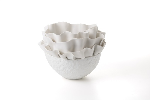 [10200110130] Bowl (White,29x29x23HCM, Unglazed)