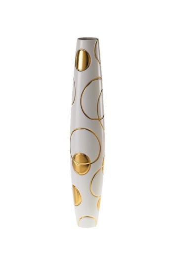 [1070022500] Vase (Black/Gold,DIA17.5x38, )