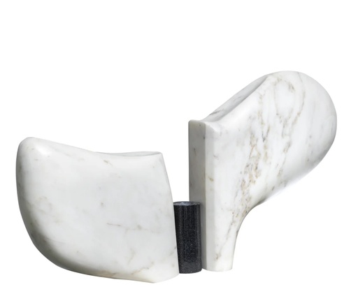 [1070022523] Vase Inika 01 (Platinum/White,12x12x57H cm, Ceramic)