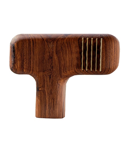 [1070022528] Vase Idika 03 (Brown,20x10x36H CM, Natural Teak/Walnut)
