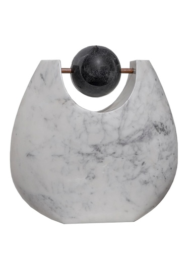 [1070022539] Vase White Iyla 01 (White,38x15x45H CM, Marble)