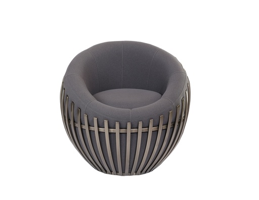 [206003241] Groove Armchair (Brass,80x75 CM, Upholstered)