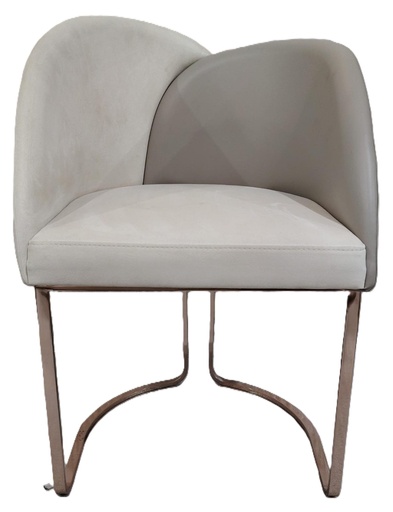 [206001104] Kantoring Dining Chairs (Grey/Cream,55x60x82H CM, Upholstered)