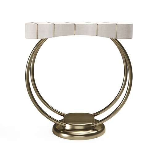 [202002586] Melting Ring Side Table Shagreen (Cream,110x250x80H CM, Shagreen)