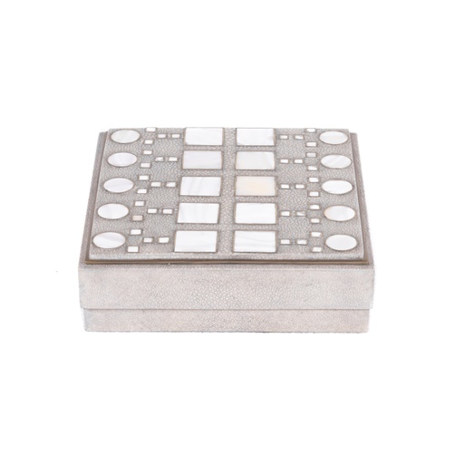 [107012351] Square Box L Klimt Pattern Light (Cream,28x43x7 H CM, Shagreen)