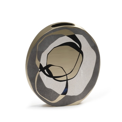 [1070022554] Vase M D170 Mix Pattern (Dark,7x34x34 H CM, Shagreen)