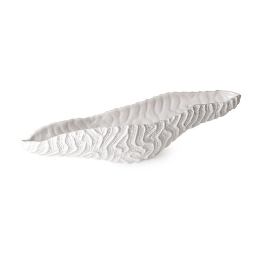 [101008153] Coralreef, Fossilia Centerpiece, White (Coal Black,21x29x6 H CM, Shagreen)